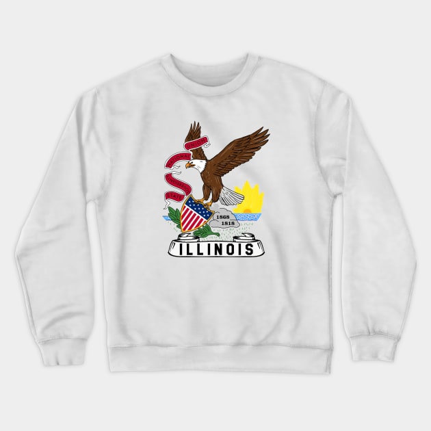 SEAL OF ILLINOIS Crewneck Sweatshirt by theanomalius_merch